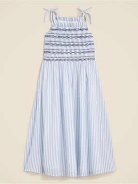Crewcuts Girls' Smocked Maxi dress in Stripe